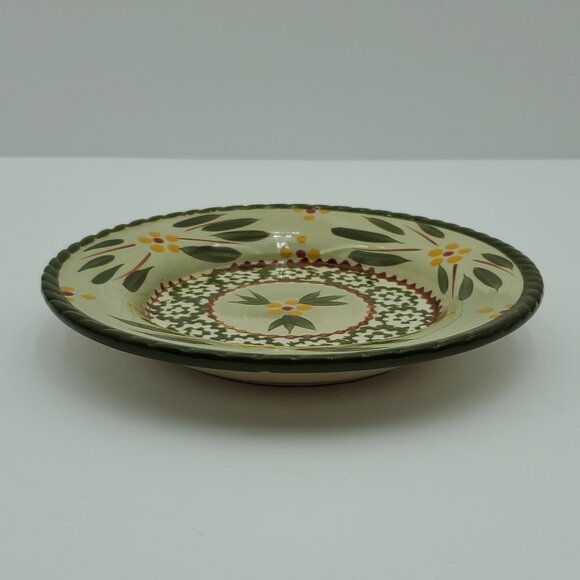 Temp-Tations Old World Green Bread Plates Dessert Appetizer Plates Saucers - Picture 6 of 8